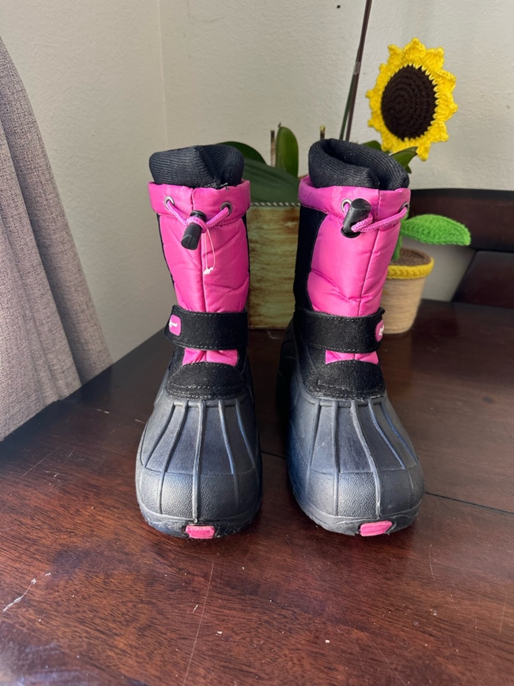 Alpine Design Kids Pink and Black Rain & Snow Boots